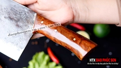 Dao chặt xương sắc bén - Thép nhíp ô tô - Cán ốp nu - G06OND