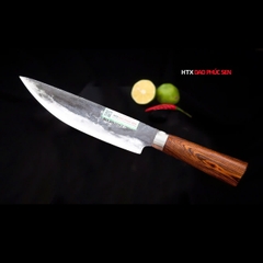 Dao phile sắc bén - Thép nhíp ô tô - Cán gỗ tự nhiên khâu inox - N05 | DAO VIP - HTX DAO PHÚC SEN