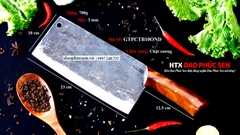 Dao chặt - thái bản 10 - Thép nhíp ô tô - Cán ốp nu - CTB10OND