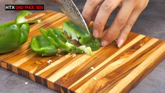 Thớt Gỗ Teak Cao Cấp - Cắt Thái, Trang Trí - 30,5x20,5x1,4cm - CNO01 | HTX DAO PHÚC SEN