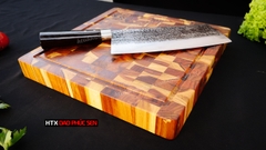 Thớt Gỗ Teak Cao Cấp - Chặt thái, Trang Trí - 30x30x3,8cm - VDC04