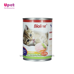 BIOLINE ( 2533) Thức ăn đóng hộp cho mèo - thịt gà & rau củ 375g