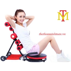 Máy tập cơ bụng AD Rocket 4 lò xo đế xoay