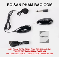 Micro đa năng cài áo không dây Aporo 2.4g / Mic cài ve áo không dây Aporo 2.4g Chính hãng Micro đa năng cài áo không dây Aporo 2.4g / Mic cài ve áo không dây Aporo 2.4g Chính hãng