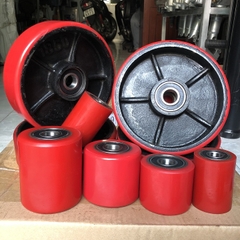 TRỌN BỘ BÁNH ĐÔI XE NÂNG CHẤT LIỆU PU
