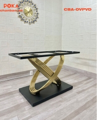 Chân bàn inox mạ chữ X cong CBA-PVDXCONG