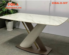 Chân bàn chữ X nhập khẩu nâu trắng CBA-X-NT