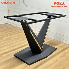 Chân bàn chữ V nhập khẩu cao cấp viền vàng CBA-VIN