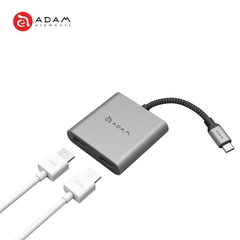 CỔNG CHUYỂN 2IN1 USB-C ADAM ELEMENTS CASA TO 2*HDMI MULTI-STREAM