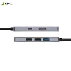 Cổng Chuyển JCPAL USB - C  Multiport 7IN1 - Grey