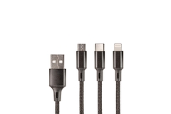 Cáp Sạc TUCANO 3in1 Multi USB - 2m - Black