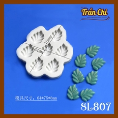 Khuôn silicone Chiếc Lá nghiêng 7C nhí NEW (loại dày) (SL807)