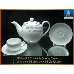 Bộ Trà 08 Came Chỉ Xanh Dương