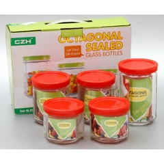 Bộ gia vị thủy tinh 5 món