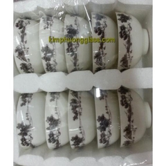 Bộ bát cơm Hoa Đen