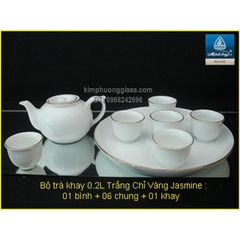 Bộ Trà Khay 02 Chỉ Vàng Jasmine
