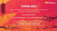 THÔNG BÁO NGHỈ TẾT Ô TÔ VIỆT HÀN THÔNG BÁO NGHỈ TẾT Ô TÔ VIỆT HÀN