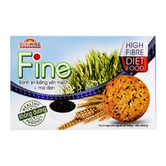 Bánh ăn kiêng yến mạch + mè đen Fine