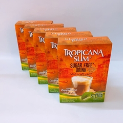 Combo 5 Hộp Cà Phê Ăn Kiêng Tropicana Slim Cappuccino Hương Vani Cỏ Ngọt