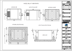 Bể tách mỡ ba ngăn, bảng thông số kỹ thuật và mẫu thiết kế cho các dự án