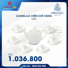 BỘ TRÀ- CÀ PHÊ CAMELLIA VIỀN CHỈ VÀNG 0.8L MINH LONG