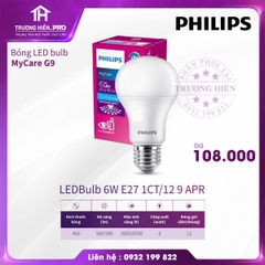  ĐÈN LED BULB PHILIPS MYCARE G9 6W E27 1CT/12 9 APR