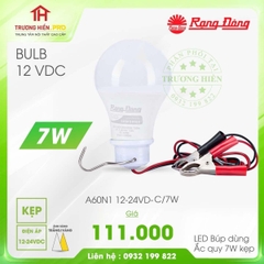 ĐÈN LED BULB  RẠNG ĐÔNG 12DVC A60N1 12-24VD-C/7W