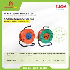 Ổ CẮM KÉO DÀI QUAY TAY LIOA KIỂU RULO 30M  QT30 - 2 - 15A