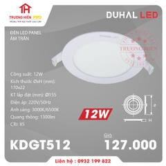 ĐÈN LED PANEL DUHAL ÂM TRẦN 12W- KDGT512