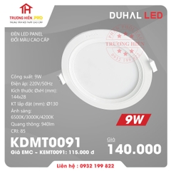 ĐÈN LED PANEL DUHAL ĐỔI MÀU 9W- KDMT00691