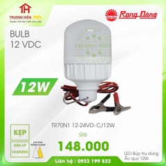 ĐÈN LED BULB  RẠNG ĐÔNG 12DVC A60N1 TR70N112-24VD-C/12W