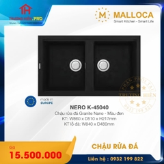  CHẬU RỬA  ĐÁ MALLOCA NERO K-45040