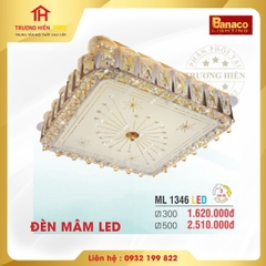 ĐÈN MÂM LED BANACO ML 1346 VUÔNG 500 *500