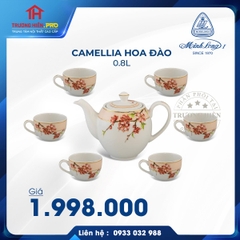 BỘ TRÀ- CÀ PHÊ CAMELLIA HOA ĐÀO 0.8L MINH LONG 