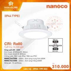 ĐÈN LED ÂM TRẦN PANASONIC CRI: Ra80 6W (IP44 TYPE)