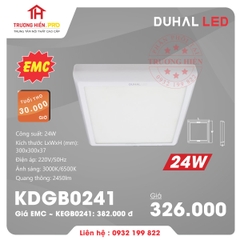 ĐÈN LED PANEL DUHAL NỔI VIỀN VUÔNG 24W KDGB0241