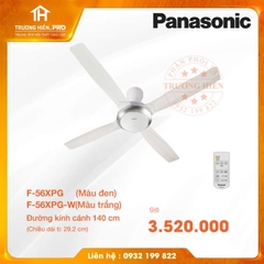 QUẠT TRẦN PANASONIC 4 CÁNH  F-56XPG/F-56XPG-W