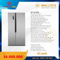  TỦ LẠNH SIDE BY SIDE  MALLOCA MF- 521SBS