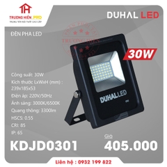 ĐÈN PHA LED DUHAL 30W KDJD0301 