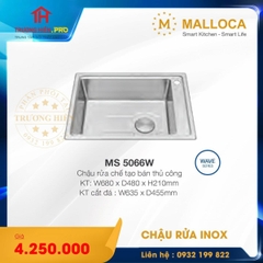  CHẬU RỬA CHÉN INOX MALLOCA MS 5066W