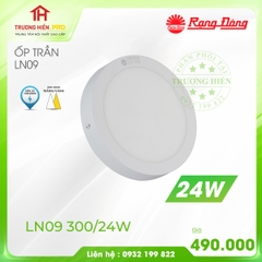 ĐÈN LED ỐP TRẦN  RẠNG ĐÔNG TRÒN 24W LN09 300/24W