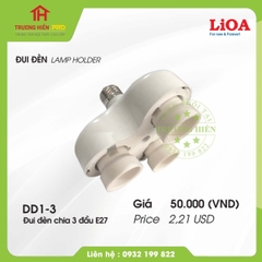 ĐUI ĐÈN CHIA ĐẦU E27 LiOA -DD1-3