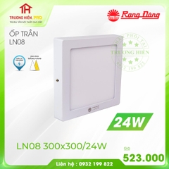 ĐÈN LED ỐP TRẦN  RẠNG ĐÔNG VUÔNG 24W LN08 300 x300/24W