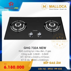 BẾP GA ÂM 2 GAS  MALLOCA  GHG 732A NEW