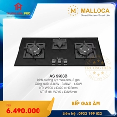 BẾP GA ÂM  3GAS MALLOCA  AS 9503B