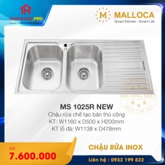 CHẬU RỬA CHÉN INOX MALLOCA MS 1025R NEW 