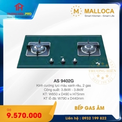 BẾP GA ÂM  2 GAS MALLOCA  AS 9402G