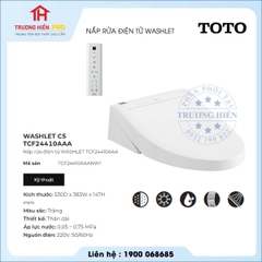 Nắp Bàn Cầu Điện Tử  Washlet TOTO C5 TCF24410AAA