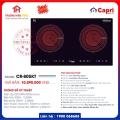 BẾP HỒNG NGOẠI CAPRI MODEL CR-805KT