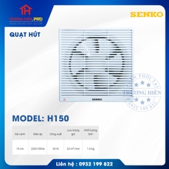 QUẠT HÚT ÂM TRẦN SENKO MODEL- HT150